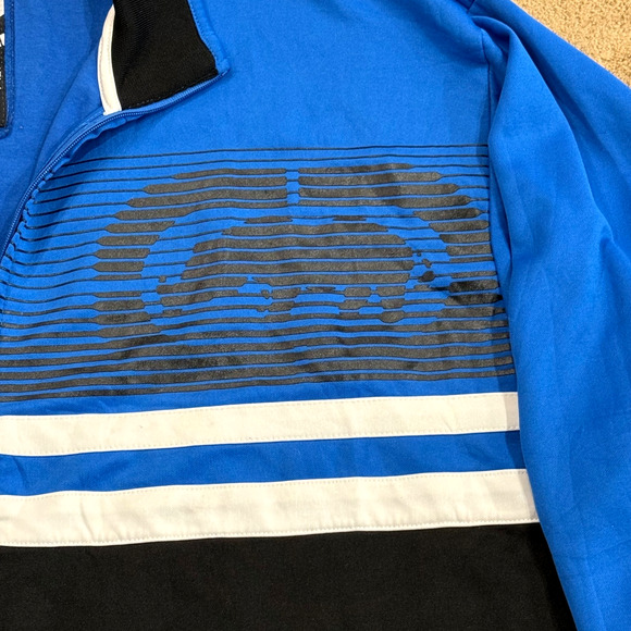 Ecko Unltd Mens Jacket 4XL Blue Colorblock Track Graphic Print Logo Stripes - Picture 7 of 11